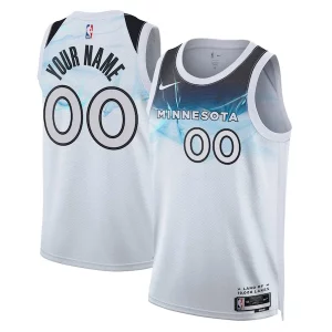 Minnesota Exceptionnel Timberwolves Nike Unisex 2024/25 Custom Swingman Jersey City Edition White