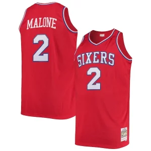 Moses Élégant Malone Philadelphia 76ers 1982/83 Big & Tall Hardwood Classics Swingman Jersey Red