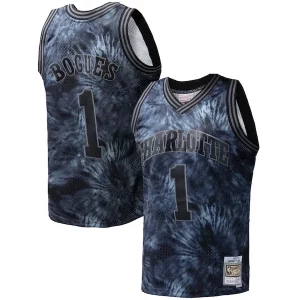 Muggsy Bogues Charlotte Hornets Hardwood Classics 1992/93 Tie Dye Swingman Jersey Black Bold