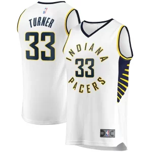 Myles Turner Indiana Pacers Fast Break Authentique Replica Player Jersey White Association Edition