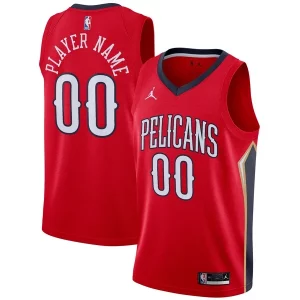 New Orleans Pelicans Jordan Brand Swingman Notable Custom Jersey Statement Edition Red