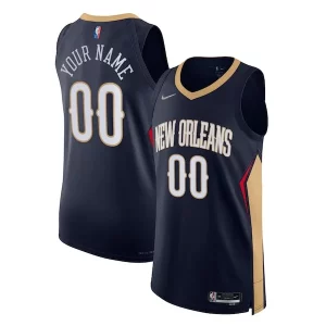 New Haut de gamme Orleans Pelicans Nike 2021/22 Diamond Authentic Custom Jersey Icon Edition Navy