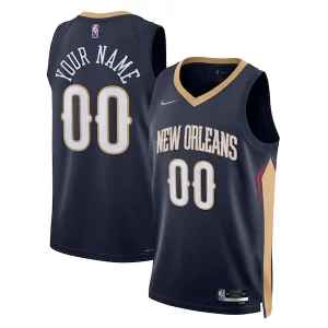 New Orleans Pelicans Nike 2021/22 Diamond Swingman Custom Notable Jersey Icon Edition Navy