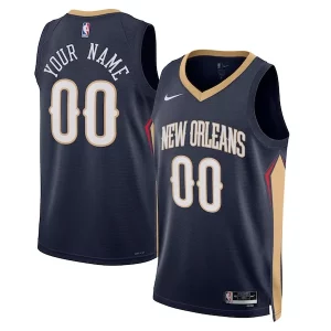 New Orleans Pelicans Nike Unisex 2022/23 Swingman Custom Magnifique Jersey Navy Icon Edition