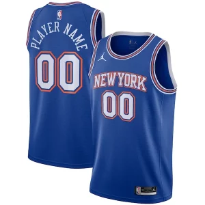 New York Knicks Jordan Brand Swingman Custom Jersey Statement Éclatant Edition Blue
