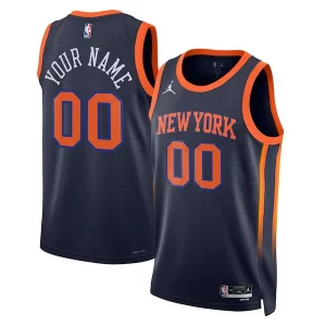 New York Knicks Jordan Brand Unisex 2022/23 Swingman Custom Jersey Exclusif Statement Edition Navy