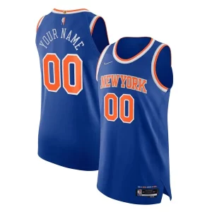 New Moderne York Knicks Nike 2021/22 Diamond Swingman Authentic Custom Jersey Icon Edition Blue