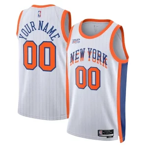 New York Knicks Nike Unisex 2024/25 Stylish Custom Swingman Jersey City Edition White