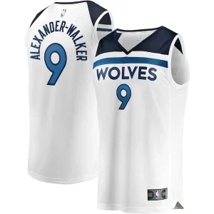 Nickeil Alexander Walker Minnesota Timberwolves Youth Fast Collectible Break Replica Player Jersey Association Edition White