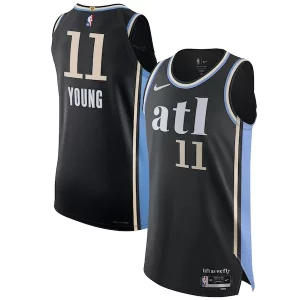 Nike Trae Young Atlanta Hawks Authentic Jersey City Edition Black Charming