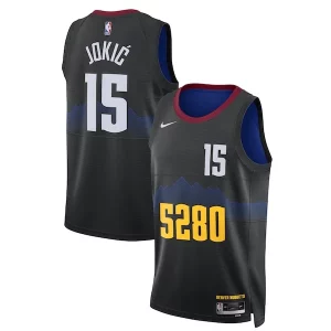 Nikola Jokic Denver Nuggets Nike Unisex 2023/24 Swingman Jersey Black City Élégant Edition