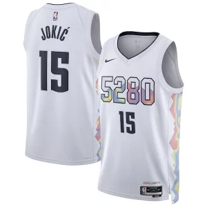 Nikola Jokic Denver Moderne Nuggets Nike Unisex 2024/25 Swingman Player Jersey City Edition White