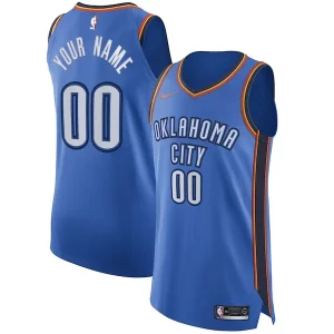 Oklahoma City Thunder Nike Authentic Custom Jersey Blue Icon Personalisable Edition