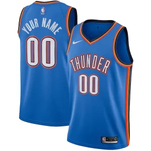 Oklahoma City Thunder Nike Custom Swingman Jersey Icon Edition Blue Vibrant
