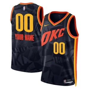 Oklahoma City Thunder Nike Unisex 2023/24 Custom Swingman Jersey Unique Navy City Edition