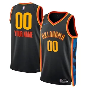 Oklahoma City Thunder Nike Unisex 2024/25 Custom Swingman Jersey City Edition Luxueux Black
