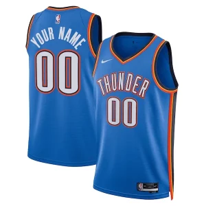 Oklahoma City Thunder Élégant Nike Unisex Swingman Custom Jersey Blue Icon Edition