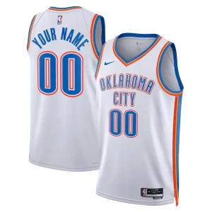 Oklahoma City Thunder Nike Commémoratif Unisex Swingman Custom Jersey White Association Edition