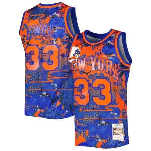Patrick Ewing New York Knicks 1985/86 Hardwood Classics Lunar New Year Swingman Jersey Blue Exquisite