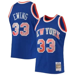 Patrick Ewing New York Knicks 1991/92 Hardwood Classics NBA 75th Anniversary Diamond Luxueux Swingman Jersey Blue