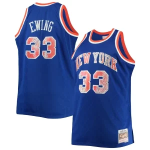 Patrick Ewing New York Knicks Big & Tall 1991/92 Vibrant NBA 75th Anniversary Diamond Swingman Jersey Blue