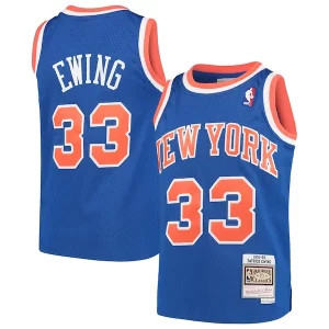 Patrick Ewing New York Prime Knicks Youth Hardwood Classics Swingman Throwback Jersey Blue