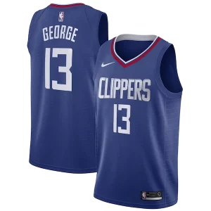 Paul George Stylish LA Clippers Nike 2019/20 Swingman Jersey Blue Icon Edition
