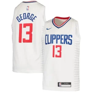 Paul George LA Clippers Nike Youth 2020/21 Exquisite Swingman Jersey Association Edition White