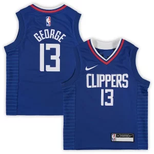 Paul George LA Clippers Preschool Nike 2020/21 Fast Break Replica Jersey Royal Icon Edition Authentique