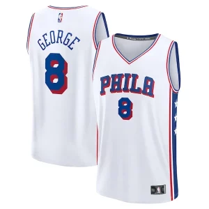 Paul George Philadelphia 76ers Youth Fast Break Replica Player Jersey Association Edition White Premium