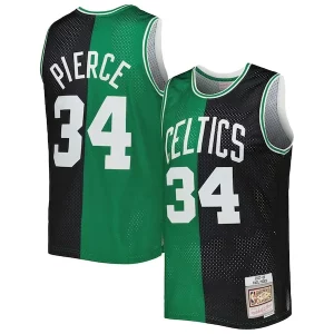 Paul Pierce Boston Celtics Hardwood Classics Authentique 2007/08 Split Swingman Jersey Black/Kelly Green