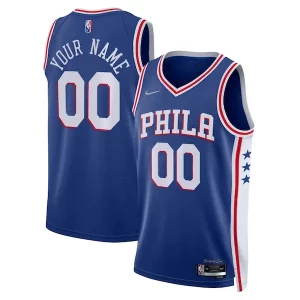 Philadelphia Commémoratif 76ers Nike 2021/22 Diamond Swingman Custom Jersey Icon Edition Royal