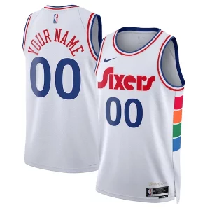 Philadelphia 76ers Nike Unisex 2024/25 Custom Swingman Moderne Jersey City Edition White