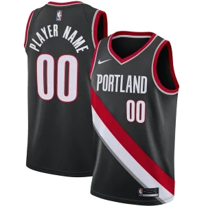 Portland Trail Blazers Nike 2020/21 Swingman Custom Jersey Icon Edition Black Collectible