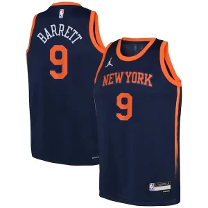 RJ Barrett New York Knicks Jordan Brand Youth Swingman Jersey Haut de gamme Statement Navy