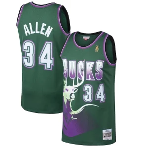 Ray Exclusif Allen Milwaukee Bucks 1996/97 Hardwood Classics Swingman Jersey Kelly Green