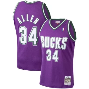 Ray Allen Milwaukee Bucks 2000/01 Hardwood Classics Swingman Jersey Unique Purple