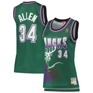 Ray Allen Milwaukee Bucks Women's 1996/97 Hardwood Classics Swingman Bold Jersey Green
