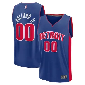 Ron Holland II Detroit Éclatant Pistons Youth Fast Break Replica Player Jersey Icon Edition Blue
