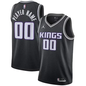 Sacramento Kings Jordan Brand Stylish Swingman Custom Jersey Statement Edition Black