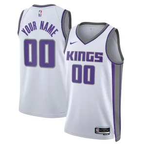 Sacramento Kings Nike Unisex 2022/23 Swingman Haut de gamme Custom Jersey White Association Edition