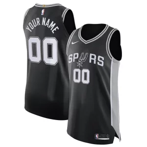 San Antonio Spurs Nike Exquisite Authentic Custom Jersey Black Icon Edition