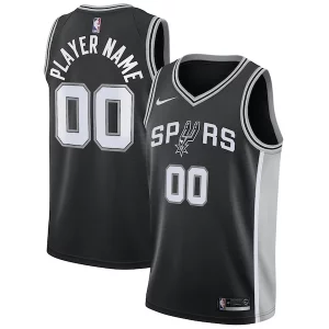 San Distingué Antonio Spurs Nike Swingman Custom Jersey Black Icon Edition
