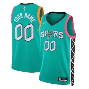 San Personalisable Antonio Spurs Nike Unisex 2022/23 2022/23 Swingman Custom Jersey City Edition Turquoise