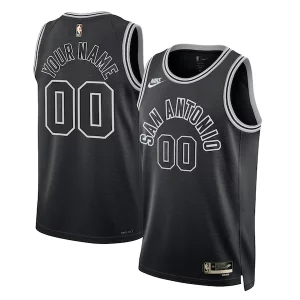 San Antonio Spurs Nike Unisex Premium 2022/23 Custom Swingman Jersey Classic Edition Black