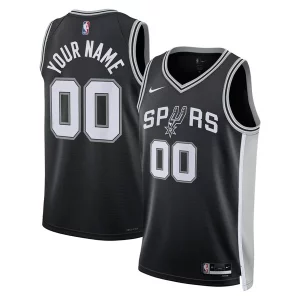 San Antonio Spurs Authentique Nike Unisex Swingman Custom Jersey Black Icon Edition
