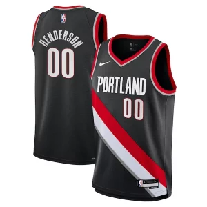 Scoot Henderson Portland Trail Blazers Nike Youth Swingman Jersey Icon Edition Exceptionnel Black