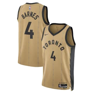 Scottie Barnes Toronto Raptors Nike Unisex 2023/24 Swingman Jersey Moderne Gold City Edition