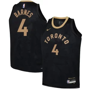 Scottie Barnes Toronto Raptors Nike Youth Personalisable 2022/23 Swingman Jersey City Edition Black