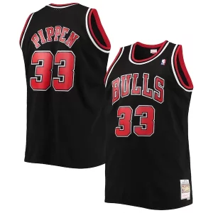 Scottie Pippen Chicago Bulls Big & Exclusif Tall Hardwood Classics Swingman Jersey Black/Red